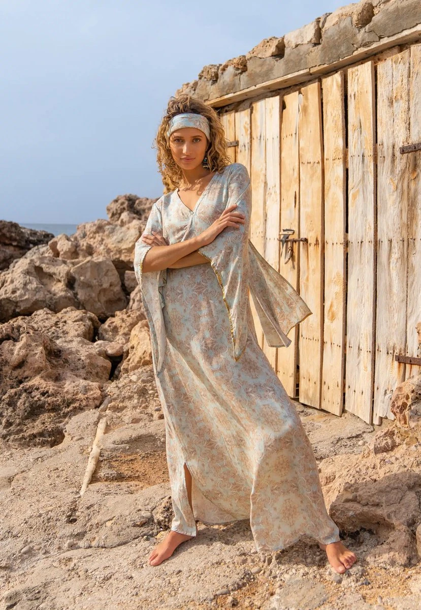 Isla Ibiza Bonita - Apache Tribes Vintage Mint - Jurk - Bohemian Dress - Boho - Ibiza 2 Isla Ibiza Bonita - Apache Tribes Vintage Mint - Jurk - Bohemian Dress - Boho - Ibiza - Afbeelding 2