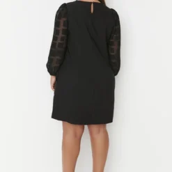 Trendyol Vrouwen Ballon Mouw Ronde Hals A-lijn Plus Size Jurk 12 Trendyol Vrouwen Ballon Mouw Ronde Hals A-lijn Plus Size Jurk -Trendy Meid Verkoop 829x1200 9