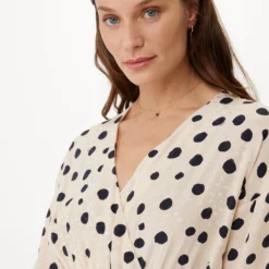 Mexx Fake Wrap Jurk All Over Print Dames - Zand - Maat 40 -Trendy Meid Verkoop 830x1200 59