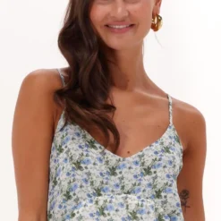 Colourful Rebel Elodie Flower Jurk Blauw Dames - Loose Fit - Polyester - L -Trendy Meid Verkoop 830x1200 65