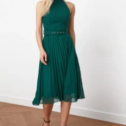 Trendyol Vrouwen Raglan Mouw Halternek A-lijn Jurk -Trendy Meid Verkoop 830x1200 7