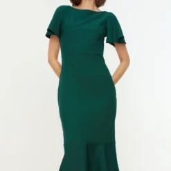 Trendyol Vrouwen Fluit Mouw Boothals Omslag Jurk -Trendy Meid Verkoop 832x1200 7