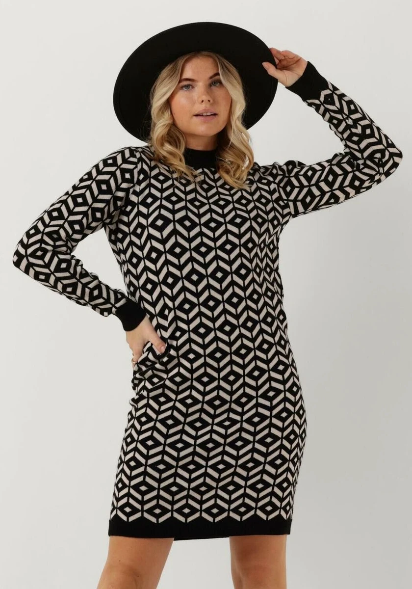 OBJECT OBJTHESS L/S JACQUARD KNIT DRESS Dames Jurk - Maat M 15 OBJECT OBJTHESS L/S JACQUARD KNIT DRESS Dames Jurk - Maat M - Afbeelding 15