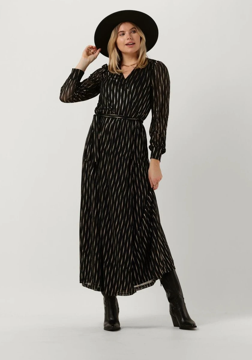 Colourful Rebel Lola Triangle Foil Longsleeve Maxi Wrap Dress Dames Jurk - Maat XS 6 Colourful Rebel Lola Triangle Foil Longsleeve Maxi Wrap Dress Dames Jurk - Maat XS - Afbeelding 6