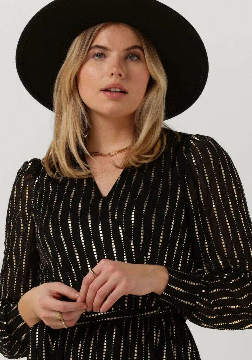 Colourful Rebel Lola Triangle Foil Longsleeve Maxi Wrap Dress Dames Jurk - Maat XS 8 Colourful Rebel Lola Triangle Foil Longsleeve Maxi Wrap Dress Dames Jurk - Maat XS - Afbeelding 8