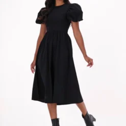 NA-KD Puff Sleeve Midi Dress Dames Jurk - Maat 40 -Trendy Meid Verkoop 840x1200 247