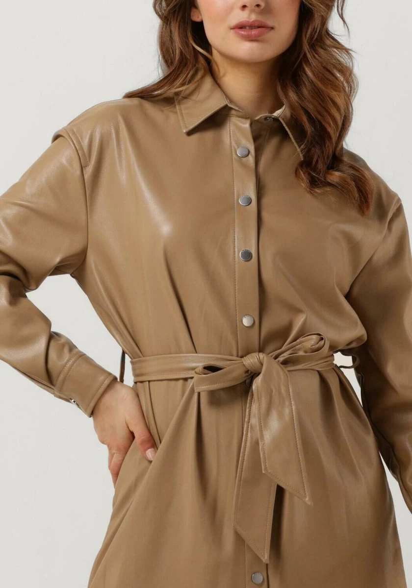 Guess Eudokia Dress Jurken Dames - Kleedje - Rok - Jurk - Taupe - Maat M 3 Guess Eudokia Dress Jurken Dames - Kleedje - Rok - Jurk - Taupe - Maat M - Afbeelding 3