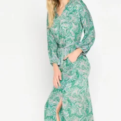 LOLALIZA Maxi-jurk Met Paisleyprint - Groen - Maat L/XL