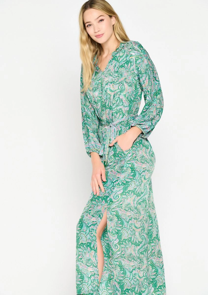 LOLALIZA Maxi-jurk Met Paisleyprint - Groen - Maat L/XL 1 LOLALIZA Maxi-jurk Met Paisleyprint - Groen - Maat L/XL