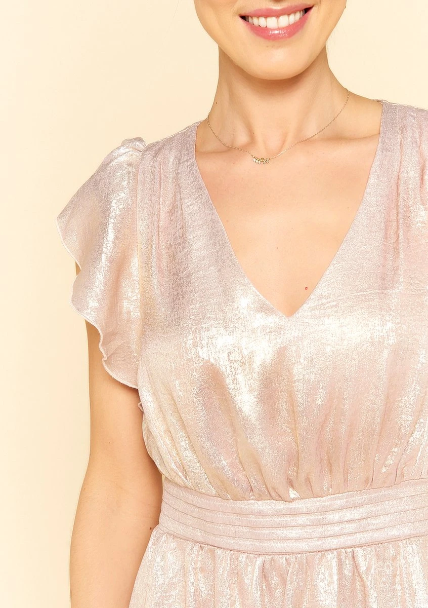 LOLALIZA Midi-jurk Voor Bruidsmeisjes - Nude - Maat 48 3 LOLALIZA Midi-jurk Voor Bruidsmeisjes - Nude - Maat 48 - Afbeelding 3