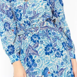 LOLALIZA Maxi-jurk Met Bloemenprint - Blauw - Maat 46 -Trendy Meid Verkoop 846x1200 4