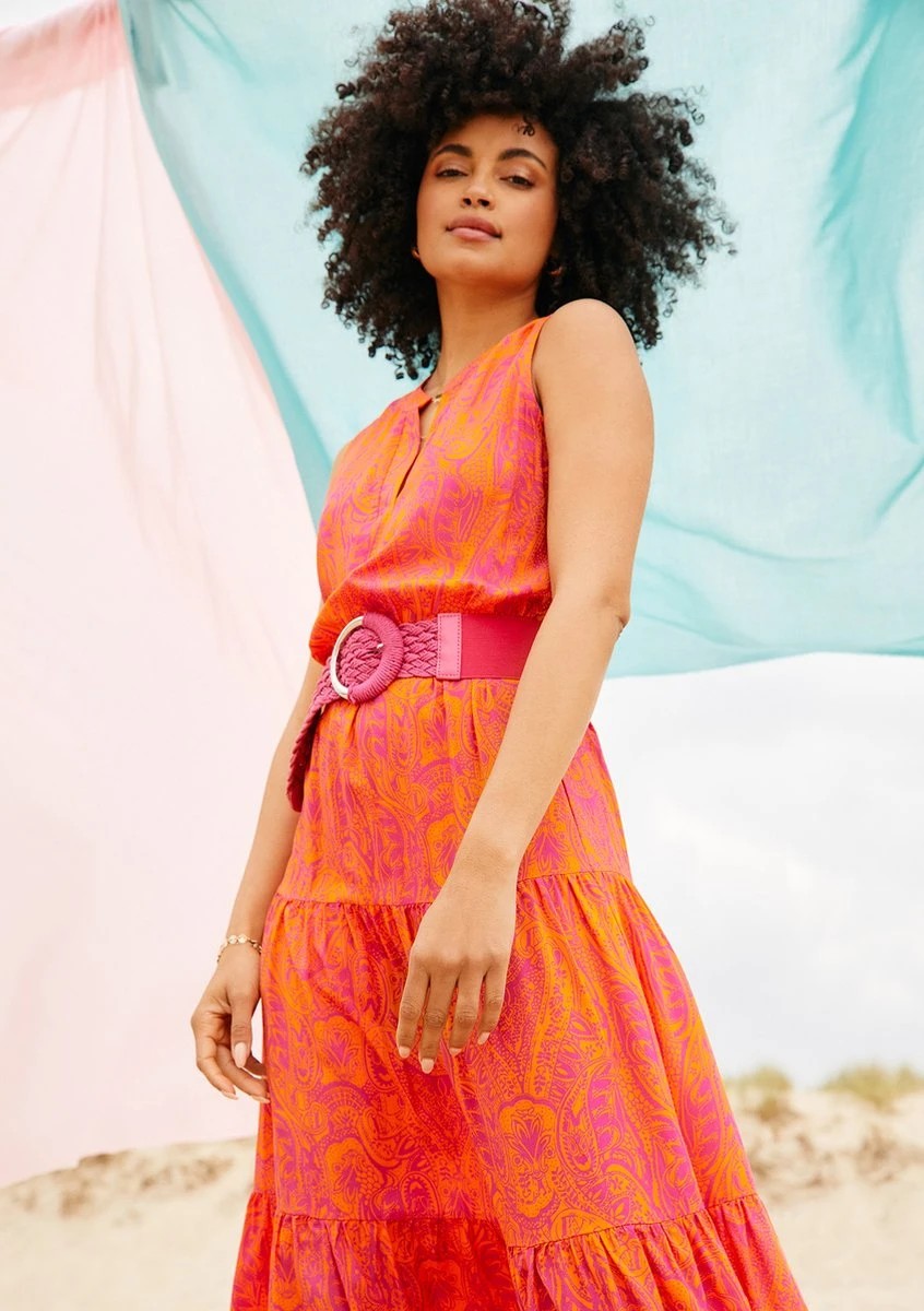 LOLALIZA Maxi-jurk Met Paisleyprint - Oranje - Maat XXL 8 LOLALIZA Maxi-jurk Met Paisleyprint - Oranje - Maat XXL - Afbeelding 8