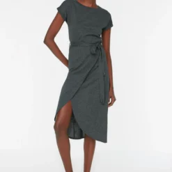 Trendyol Vrouwen Standaard Mouw Ronde Hals Omslag Jurk -Trendy Meid Verkoop 856x1200 6