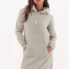 Calvin Klein Monogram Hoodie Dress Jurken Dames - Rok - Jurk - Beige - Maat S