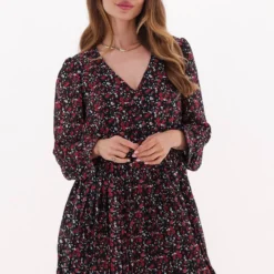 Colourful Rebel Olsa Flower Jurk Rood Dames - A-lijn - Viscose - M -Trendy Meid Verkoop 857x1200 2