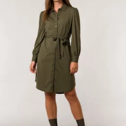 IVY BEAU Nicole Jurk - Olive - Maat 46 7 IVY BEAU Nicole Jurk - Olive - Maat 46 -Trendy Meid Verkoop 876x1200 6