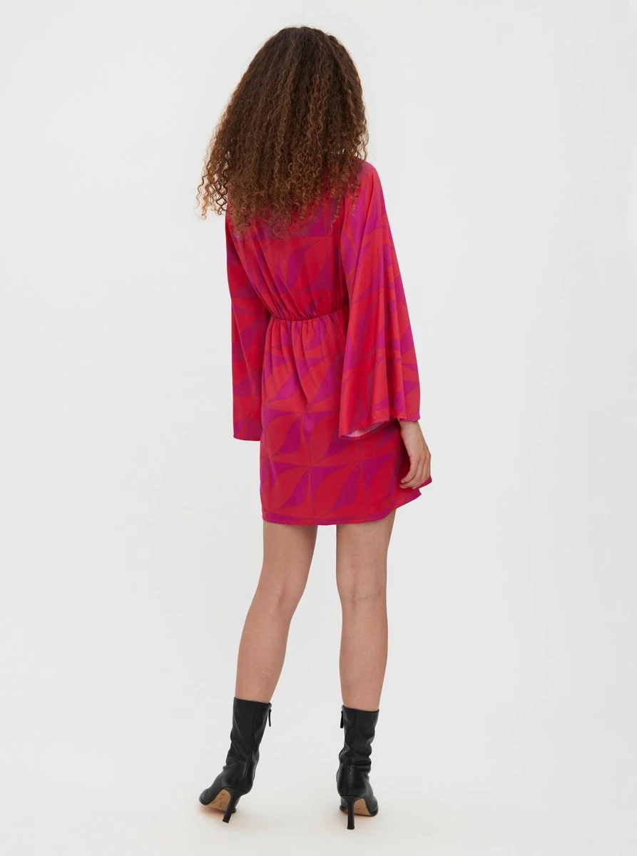 Vero Moda VMKYPRA LS MINI DRESS WVN Dames Jurk Love Potion - Maat XL 3 Vero Moda VMKYPRA LS MINI DRESS WVN Dames Jurk Love Potion - Maat XL - Afbeelding 3