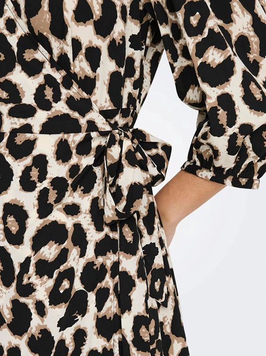 ONLY ONLOLIVIA 3/4 WRAP MIDI DRESS WVN NOOS Dames Jurk - Maat S 6 ONLY ONLOLIVIA 3/4 WRAP MIDI DRESS WVN NOOS Dames Jurk - Maat S - Afbeelding 6