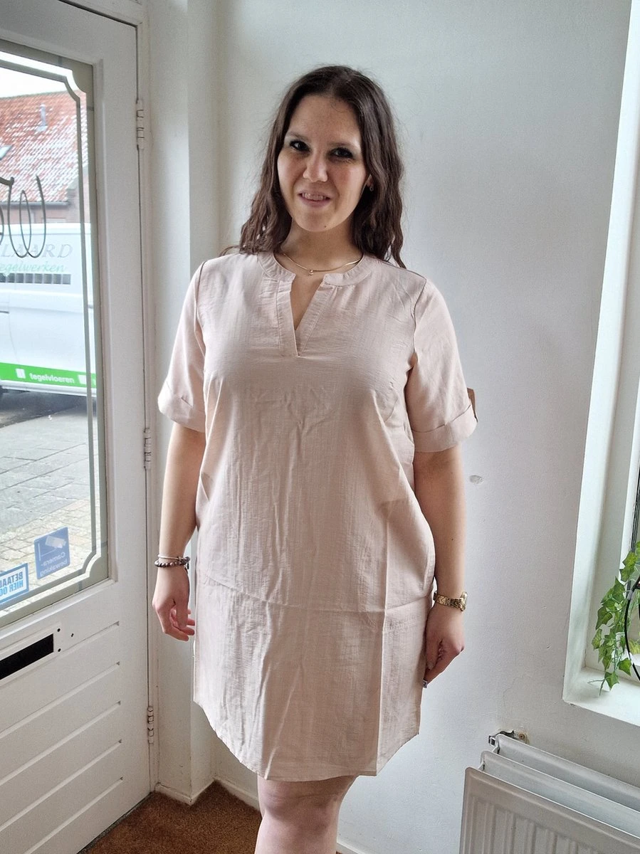 Zhenzi Kyleigh Jurk/tuniek Beige S 42/44 3 Zhenzi Kyleigh Jurk/tuniek Beige S 42/44 - Afbeelding 3