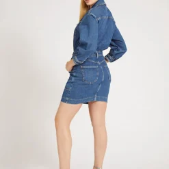 Guess Eliza Mini Dress Jurken Dames - Rok - Jurk - Blauw - Maat S -Trendy Meid Verkoop 900x1200 110