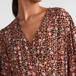 PIECES PCNYA LS WRAP DRESS Dames Jurk - Maat L -Trendy Meid Verkoop 900x1200 119