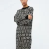 OBJECT OBJTHESS L/S JACQUARD KNIT DRESS Dames Jurk - Maat M
