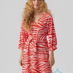 Vero Moda Jurk Vmseba 3/4 Abk Dress Wvn Ga Btq 10287798 Bittersweet/seba Dames Maat - L -Trendy Meid Verkoop 900x1200 8