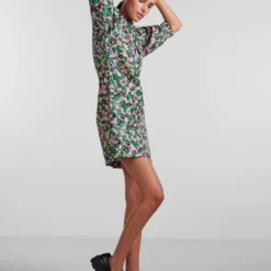 Pieces Jurk Pckrissie 3/4 Short Dress Bc 17137903 Parkeet/graphic Dames Maat - S -Trendy Meid Verkoop 900x1200 82