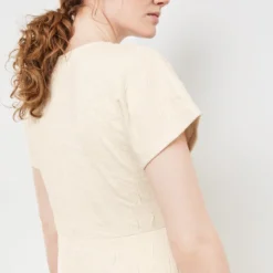 TAIFUN Dames Midi-jurk Light Creme-44