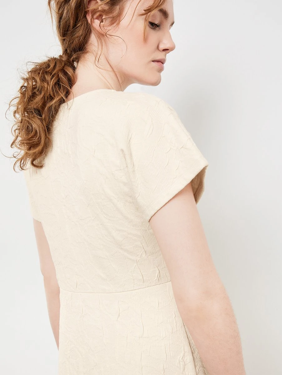 TAIFUN Dames Midi-jurk Light Creme-48 3 TAIFUN Dames Midi-jurk Light Creme-48 - Afbeelding 3