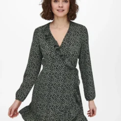 ONLY ONLCARLY L/S WRAP SHORT DRESS NOOS WVN Dames Jurk - Maat 34 -Trendy Meid Verkoop 911x1200 4