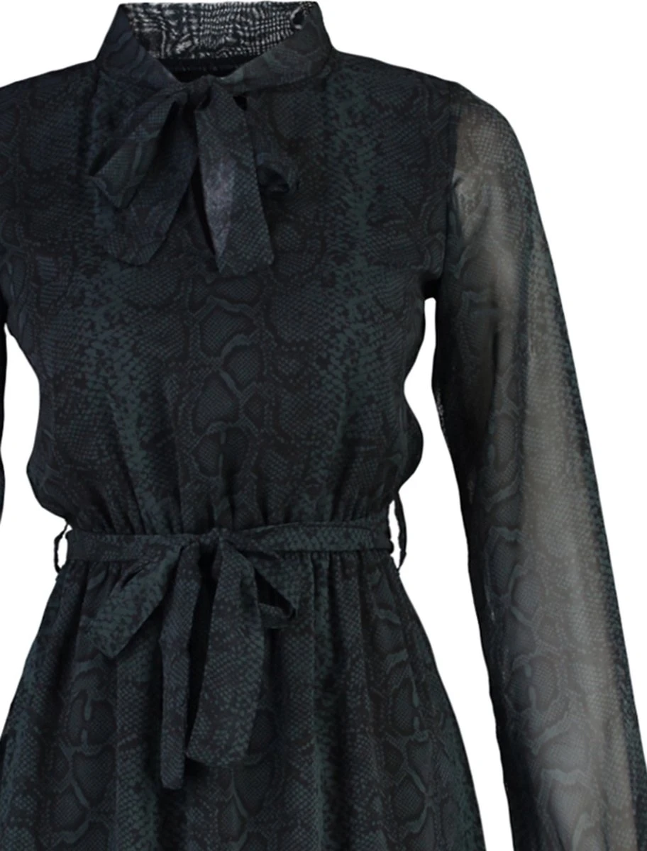 Trendyol Vrouwen Ballon Mouw Sjaalkraag Verschuiving Jurk 2 Trendyol Vrouwen Ballon Mouw Sjaalkraag Verschuiving Jurk - Afbeelding 2