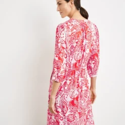 GERRY WEBER Dames Midi-jurk Ecru/Weiss/Rot/Orange Druck-44 -Trendy Meid Verkoop 923x1200 40