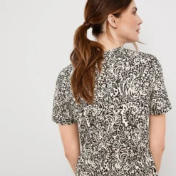 GERRY WEBER Dames Jurk Met A-lijn Schwarz/Ecru/Weiss Druck-38 13 GERRY WEBER Dames Jurk Met A-lijn Schwarz/Ecru/Weiss Druck-38 -Trendy Meid Verkoop 923x1200 57