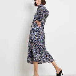 GERRY WEBER Dames Chiffon Jurk Ecru/Weiss/Blau Druck-40 -Trendy Meid Verkoop 923x1200 8