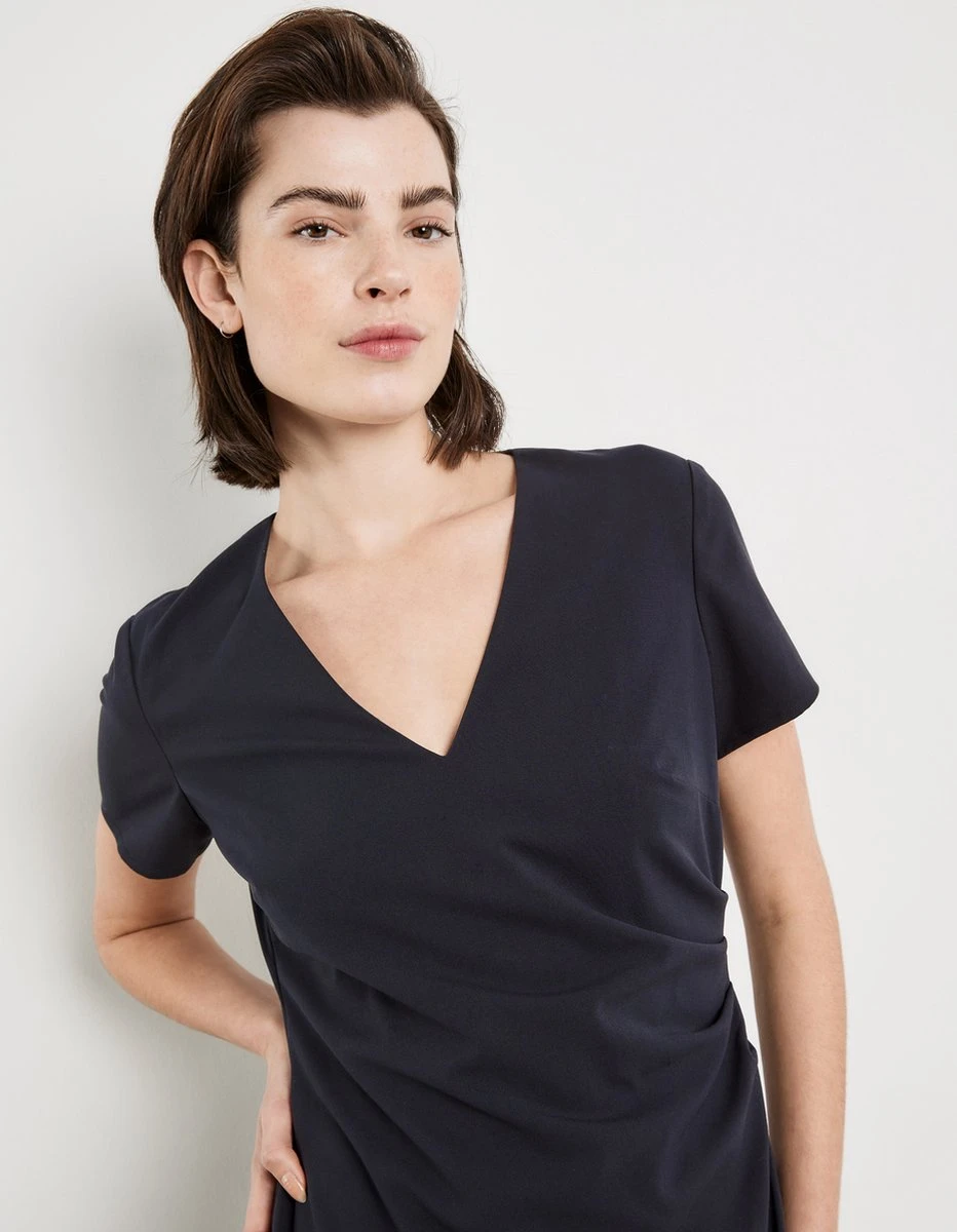 TAIFUN Dames Sheath Jurk Navy-48 4 TAIFUN Dames Sheath Jurk Navy-48 - Afbeelding 4