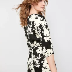 TAIFUN Dames Midi-jurk Schwarz Gemustert-40 -Trendy Meid Verkoop 936x1200 1