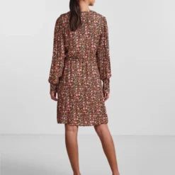 PIECES PCNYA LS WRAP DRESS Dames Jurk - Maat L -Trendy Meid Verkoop 937x1200
