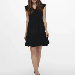 ONLY ONLMAY CAP SLEEVES FRILL DRESS NOOS Dames Jurk - Maat L -Trendy Meid Verkoop 941x1200 4