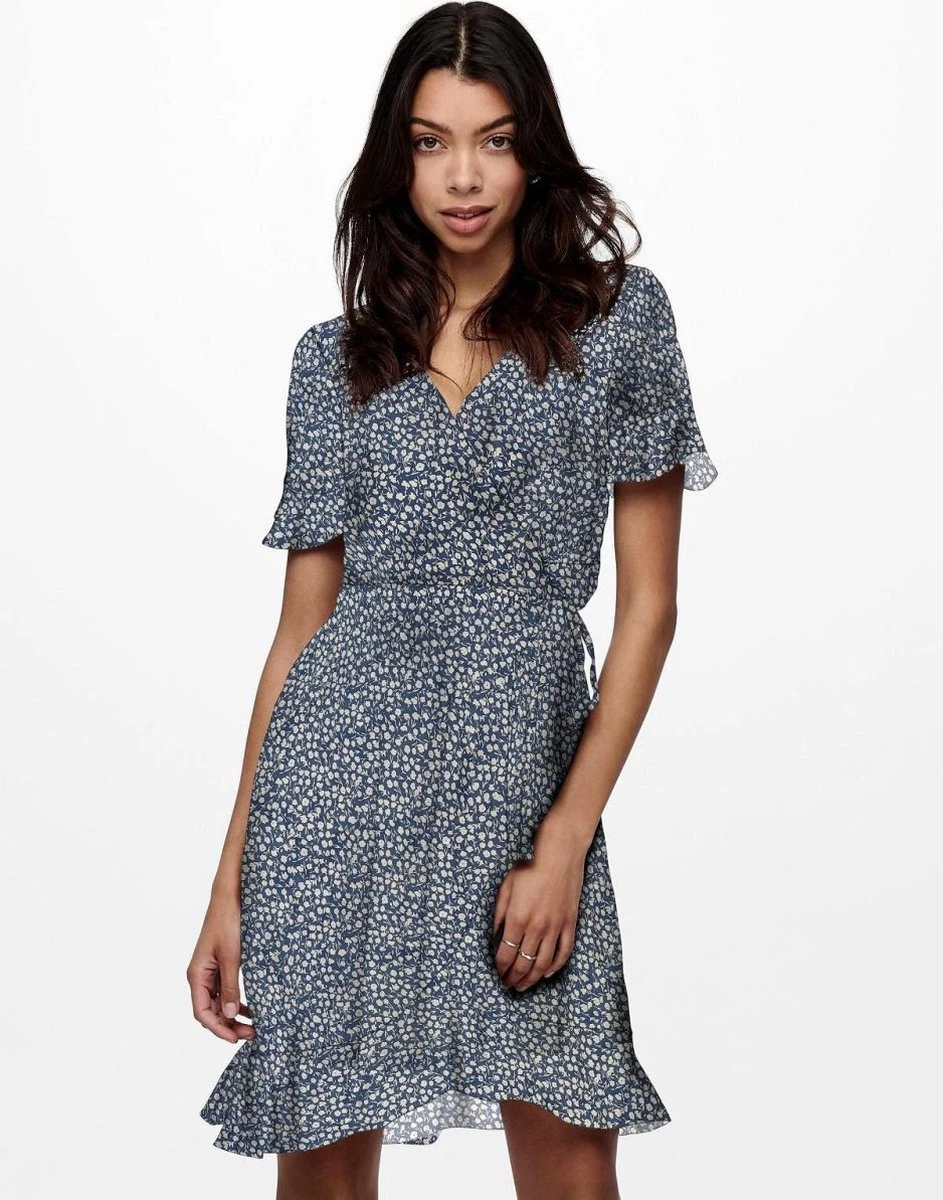 ONLY ONLOLIVIA S/S WRAP DRESS WVN NOOS Dames Jurk - Maat 34 9 ONLY ONLOLIVIA S/S WRAP DRESS WVN NOOS Dames Jurk - Maat 34 - Afbeelding 9